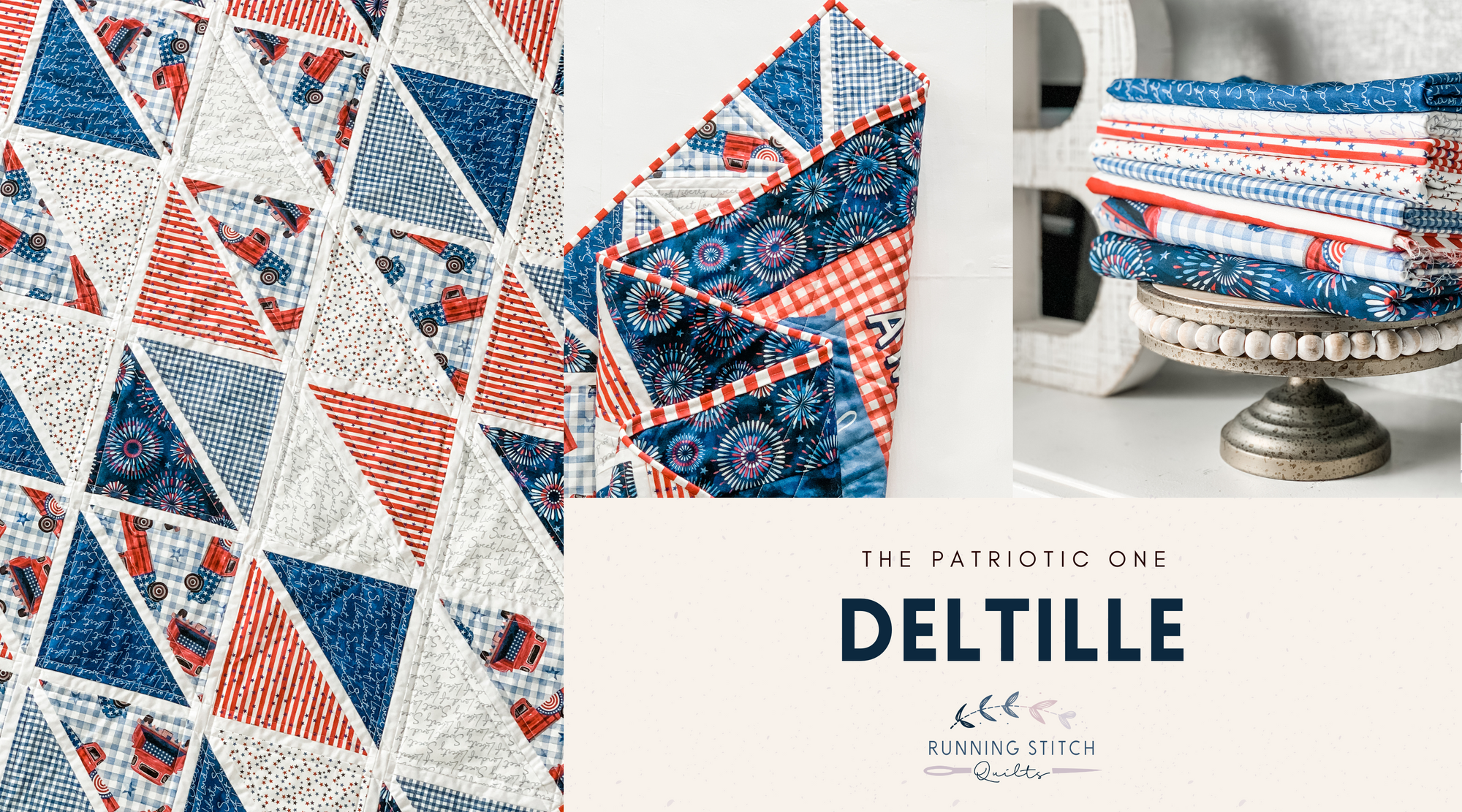 Deltille Quilt - The Patriotic One