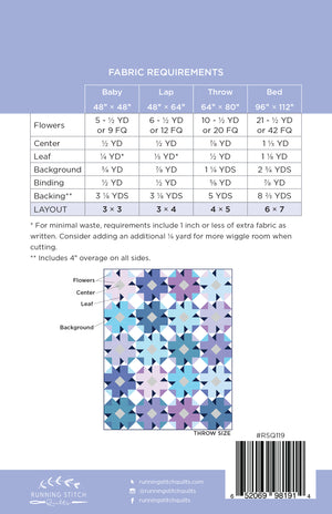 Winter Garden Quilt Pattern - PDF