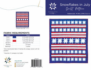 Snowflakes in July Quilt Pattern - PDF