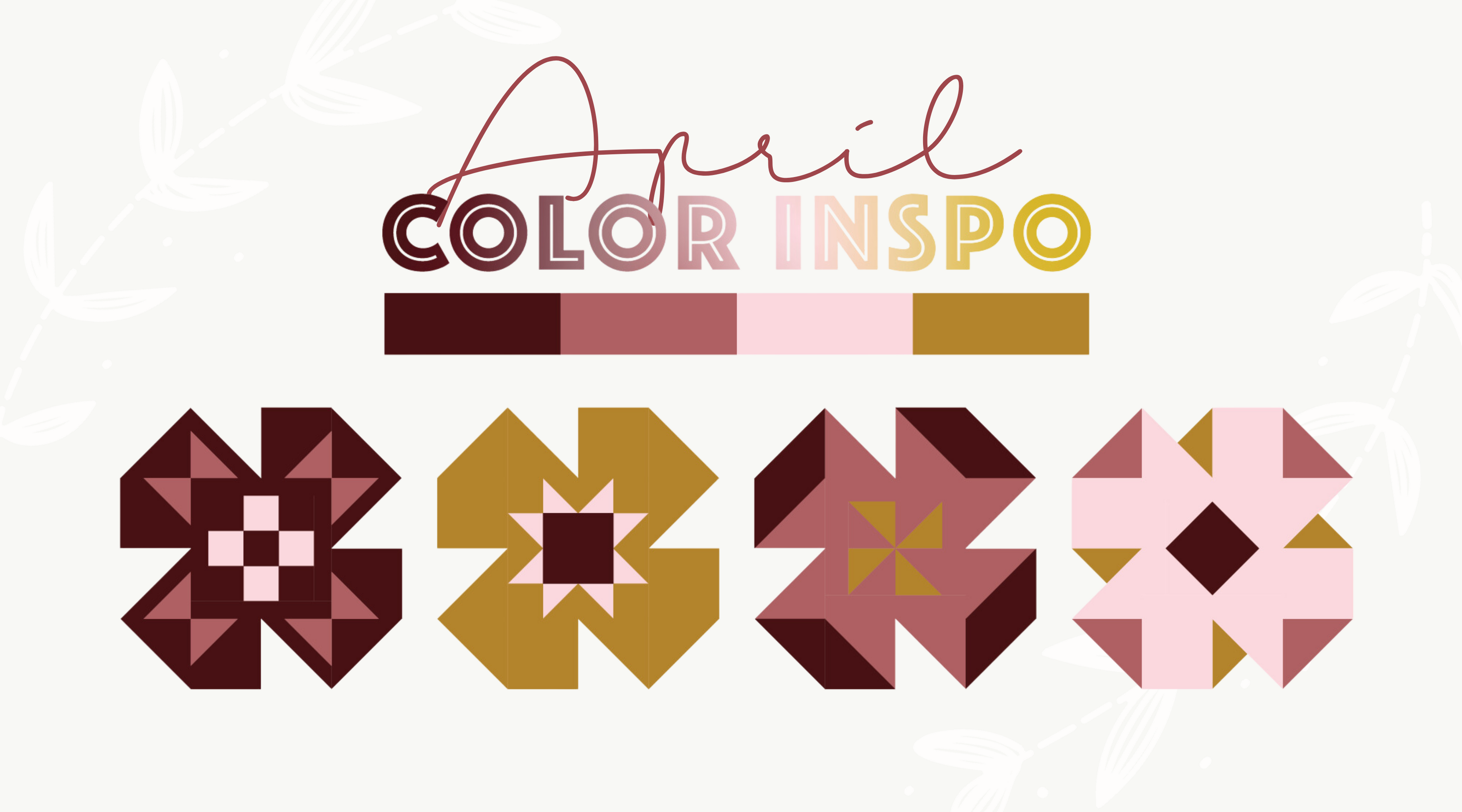 April Colurs April 2024 Color Inspiration - Running Stitch Quilts