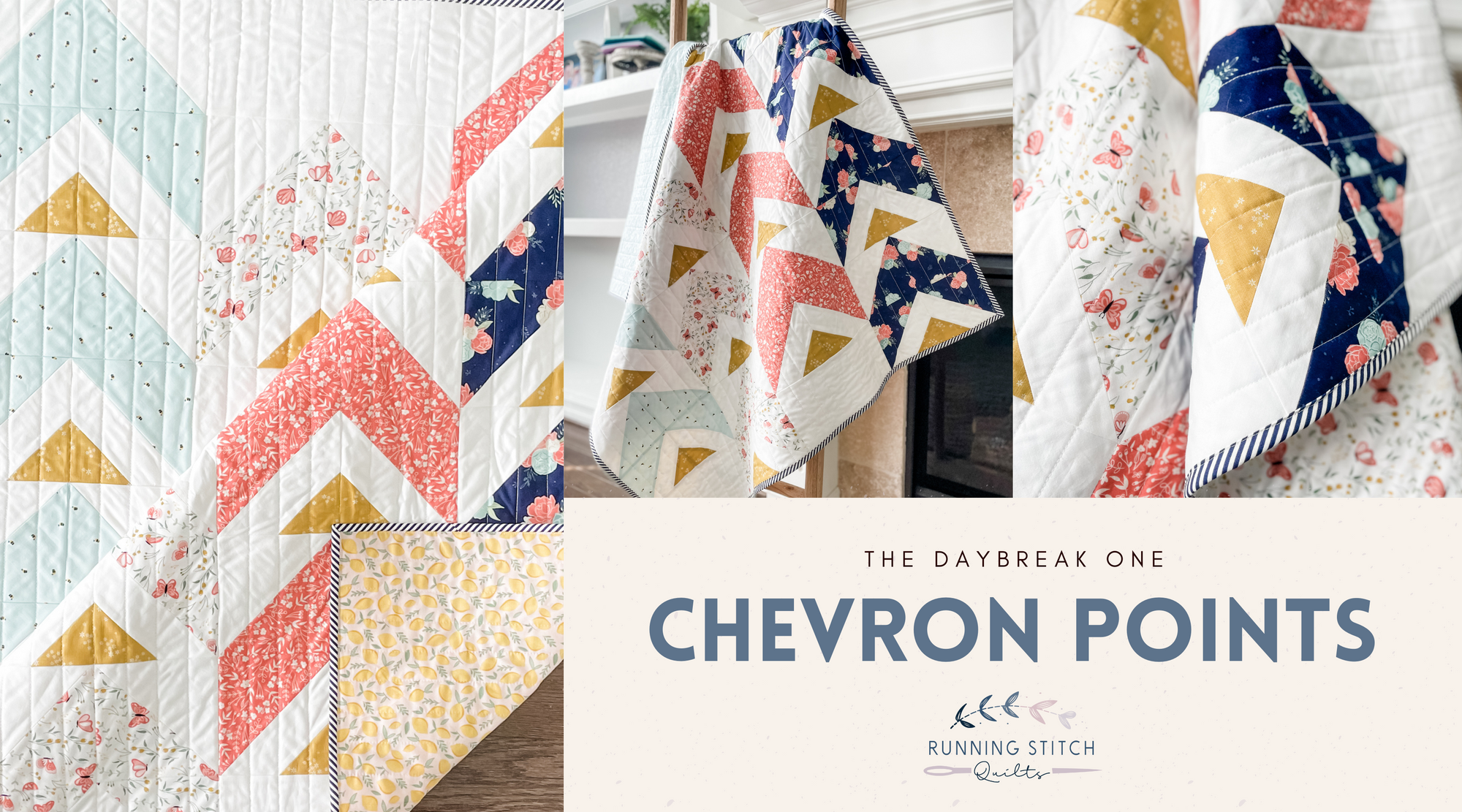Chevron Points Quilt - The Daybreak One