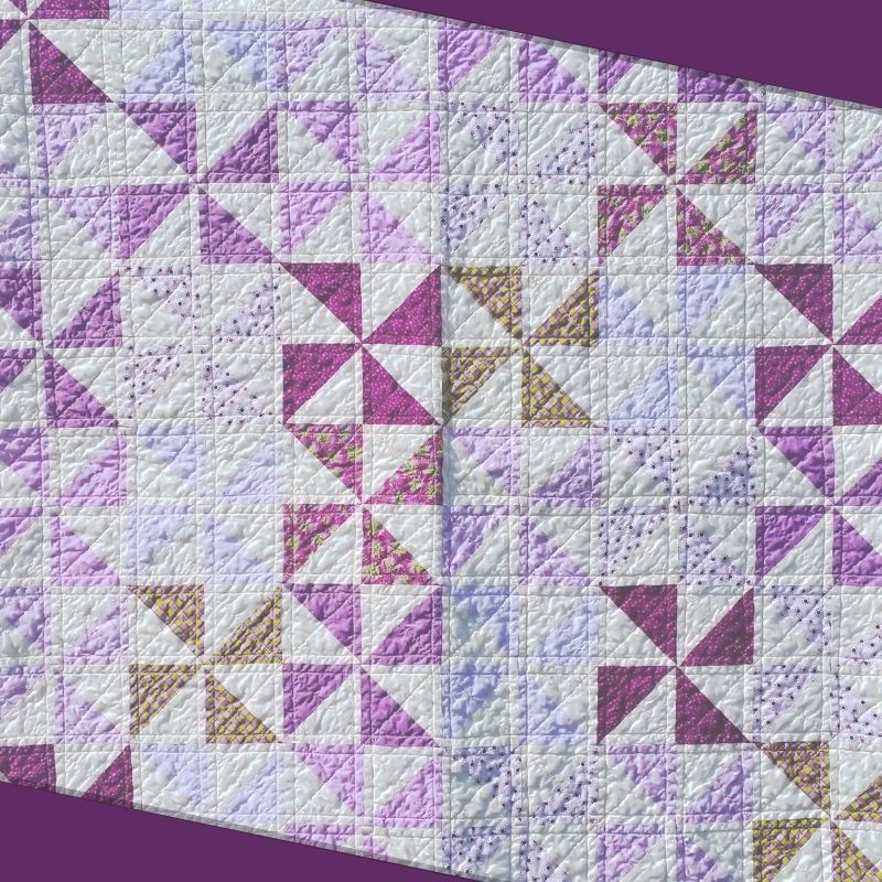 Purple Pinwheel Baby Quilt