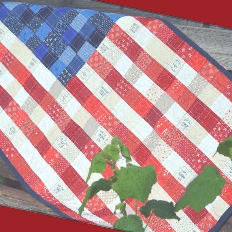 Scrappy American Flag Wall Hanging