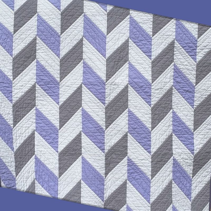 Two Tone Herringbone Baby Quilt