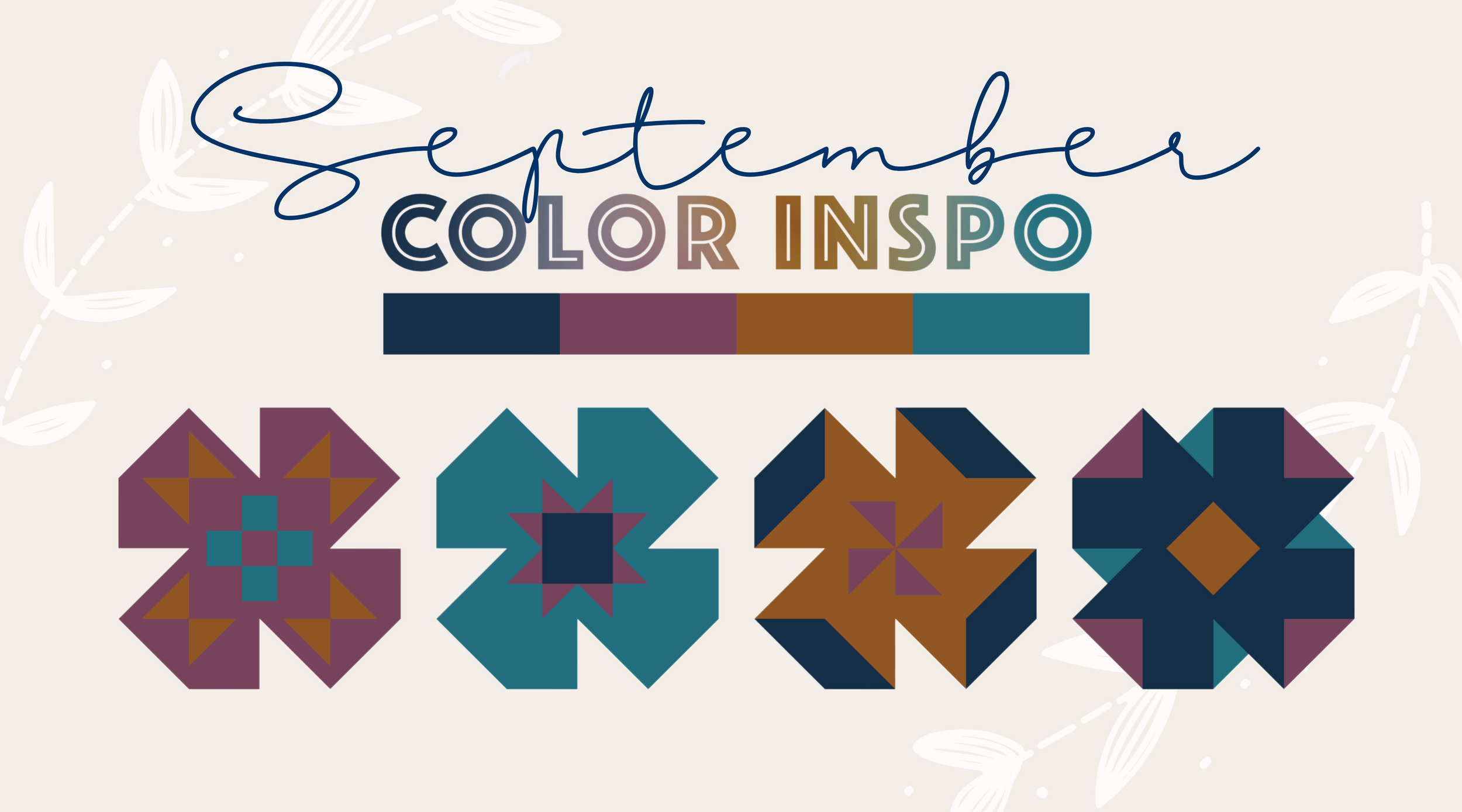 September Official Color September 2024 Color Inspiration - Running Stitch Quilts