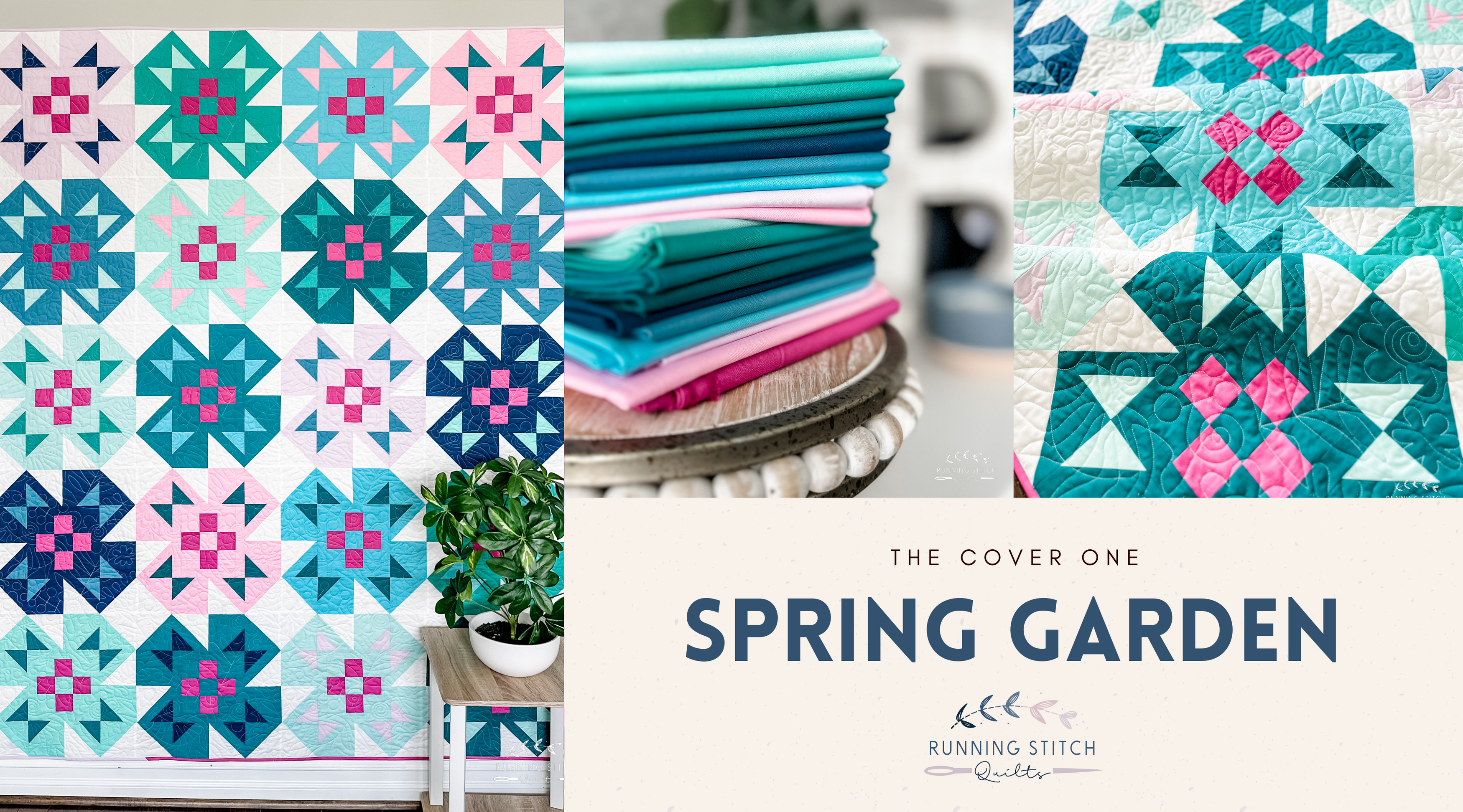 Springtime Garden Quilt Pattern Spring Garden - The Cover One - Running Stitch Quilts