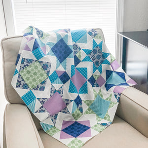 Baby Square Burst Quilt Top - UNFINISHED