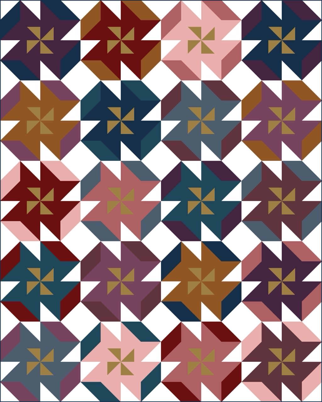 Autumn Garden Quilt Pattern - PDF