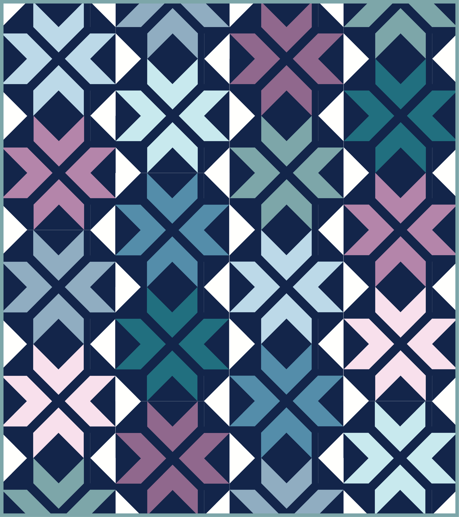 Chevron Stars Quilt Pattern - PDF