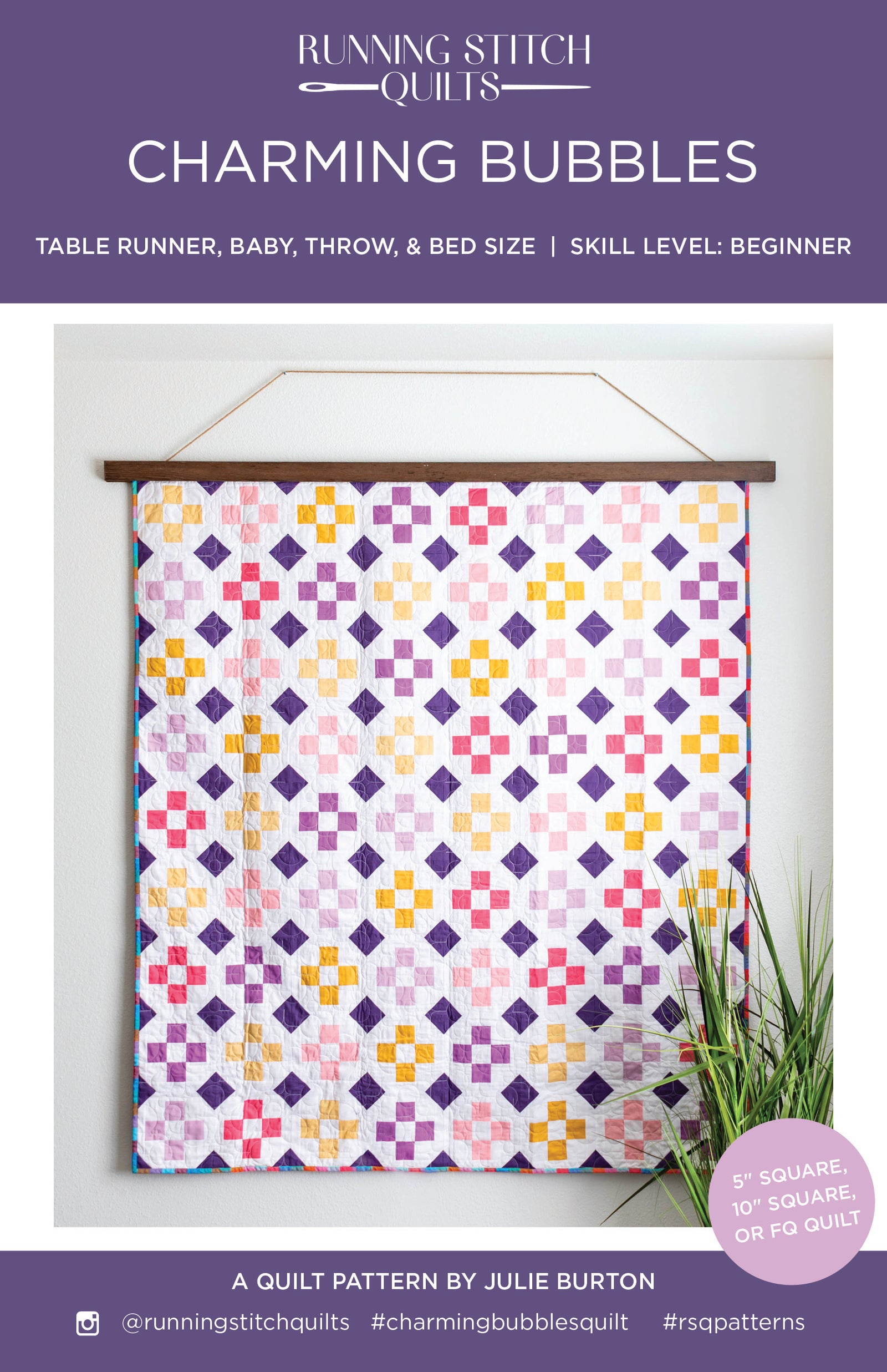Charming Bubbles Quilt Pattern - Printed