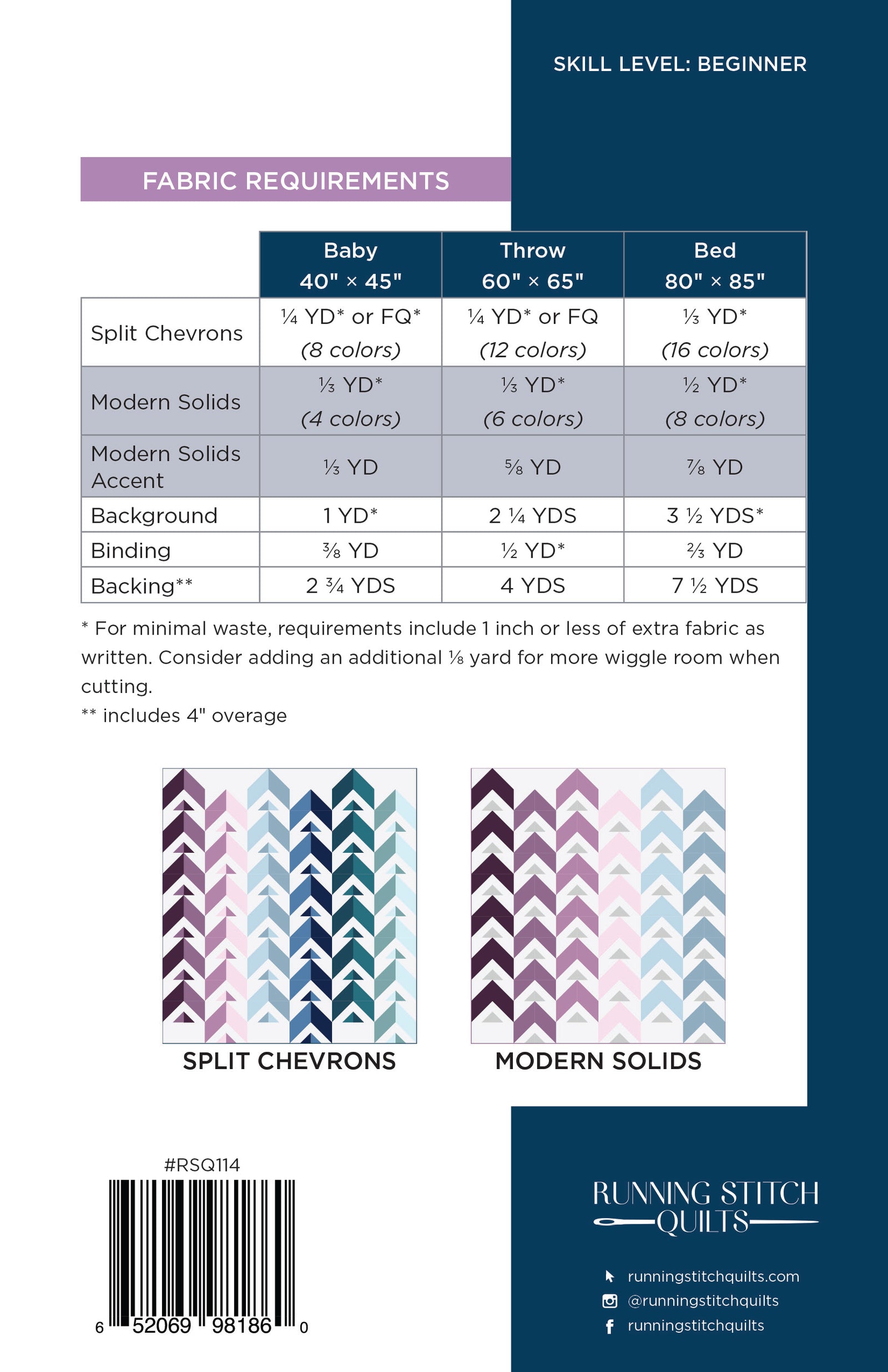 Chevron Points Quilt Pattern - PDF