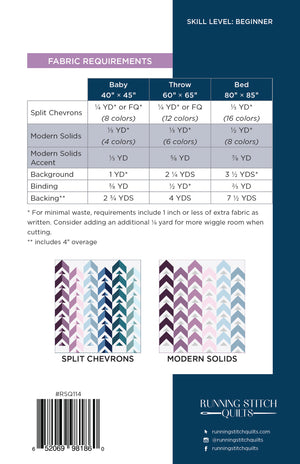 Chevron Points Quilt Pattern - PRINTED