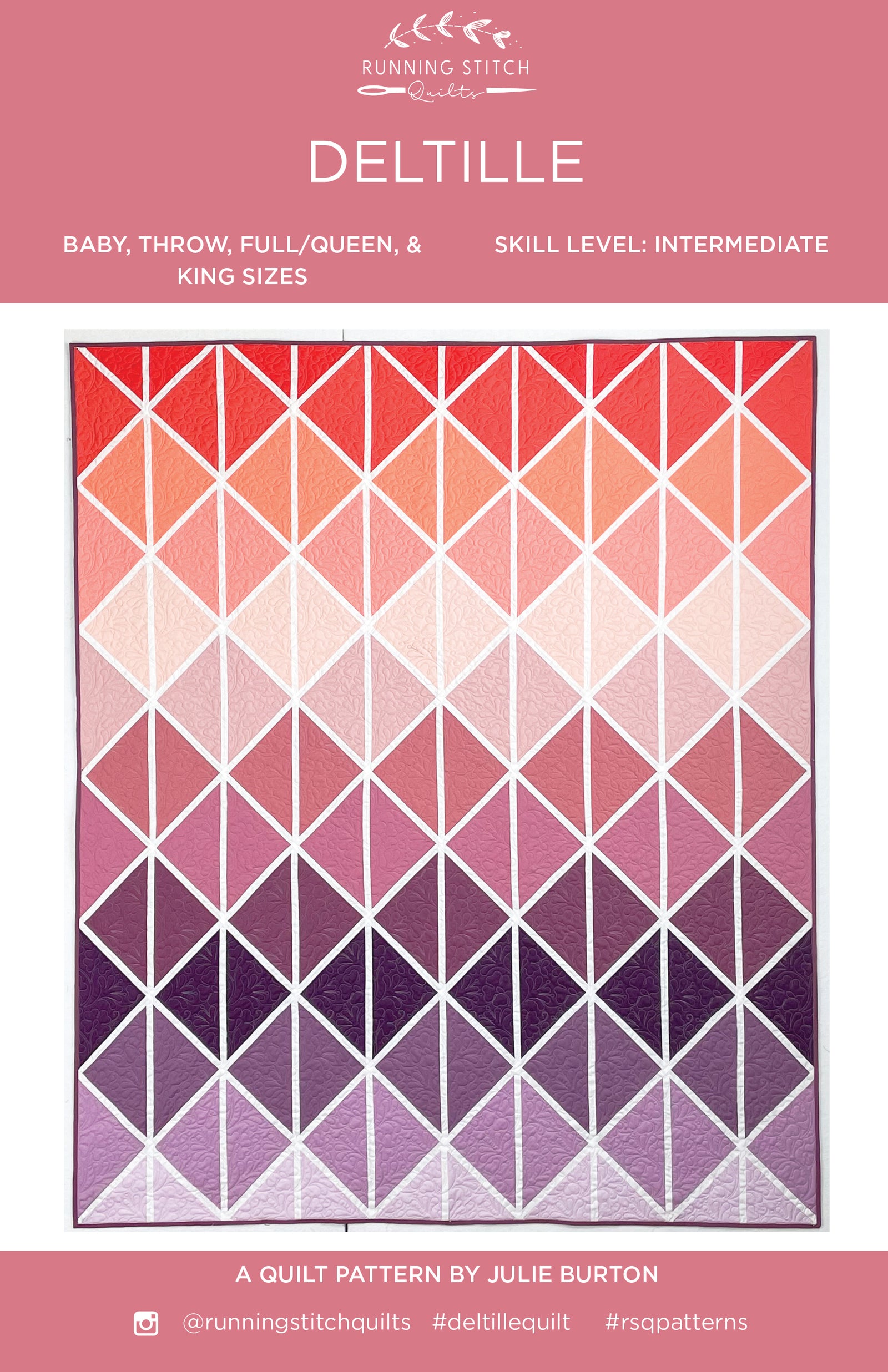 Deltille Quilt Pattern - PRINTED