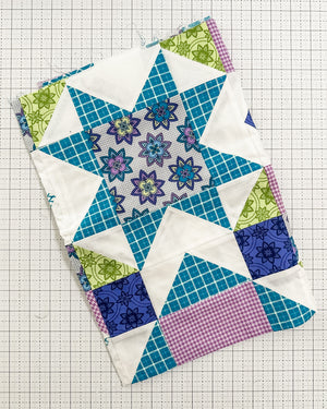 Baby Square Burst Quilt Top - UNFINISHED