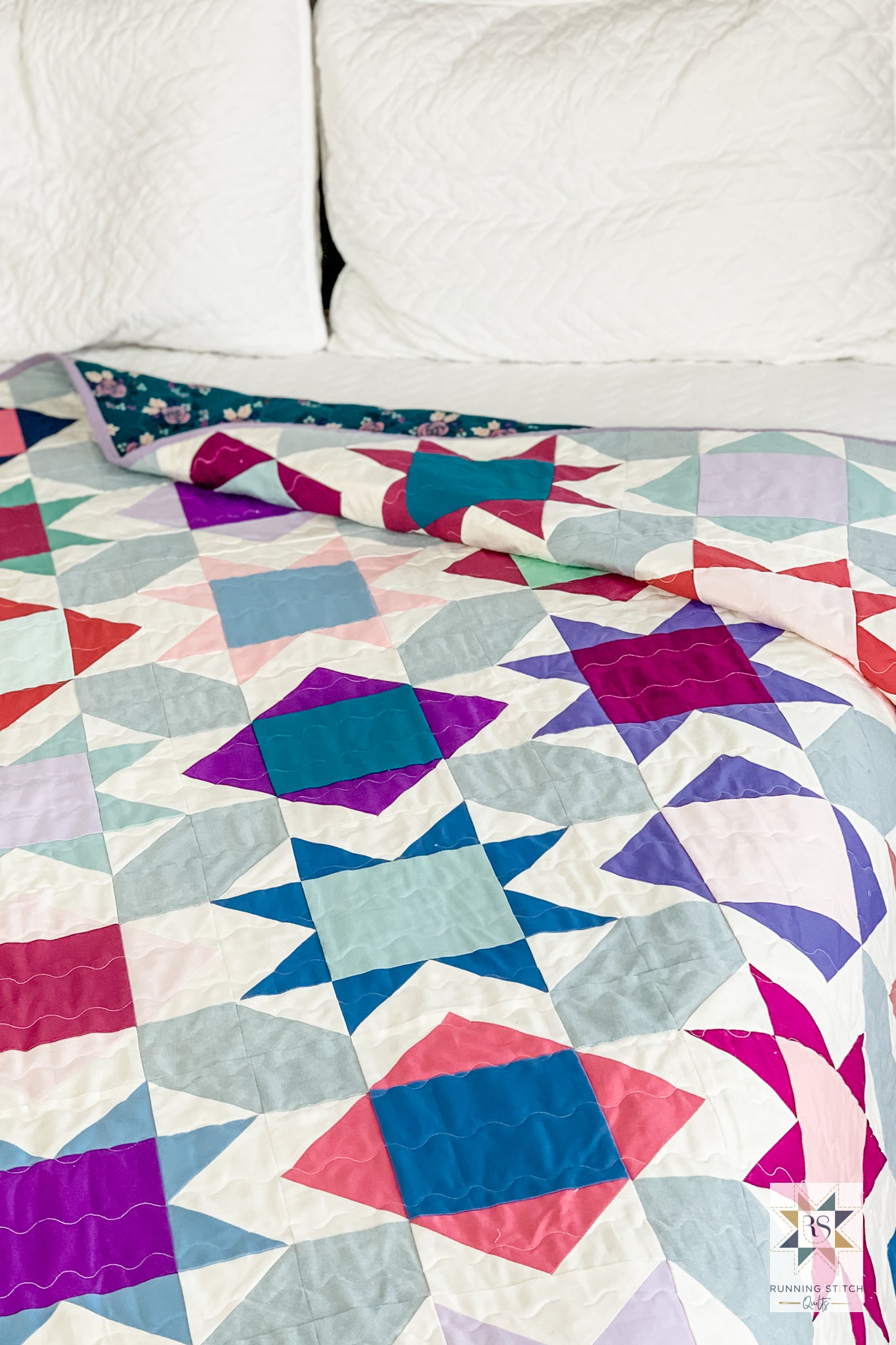 Square Burst Throw Quilt