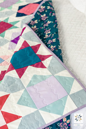Square Burst Throw Quilt