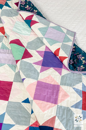 Square Burst Throw Quilt