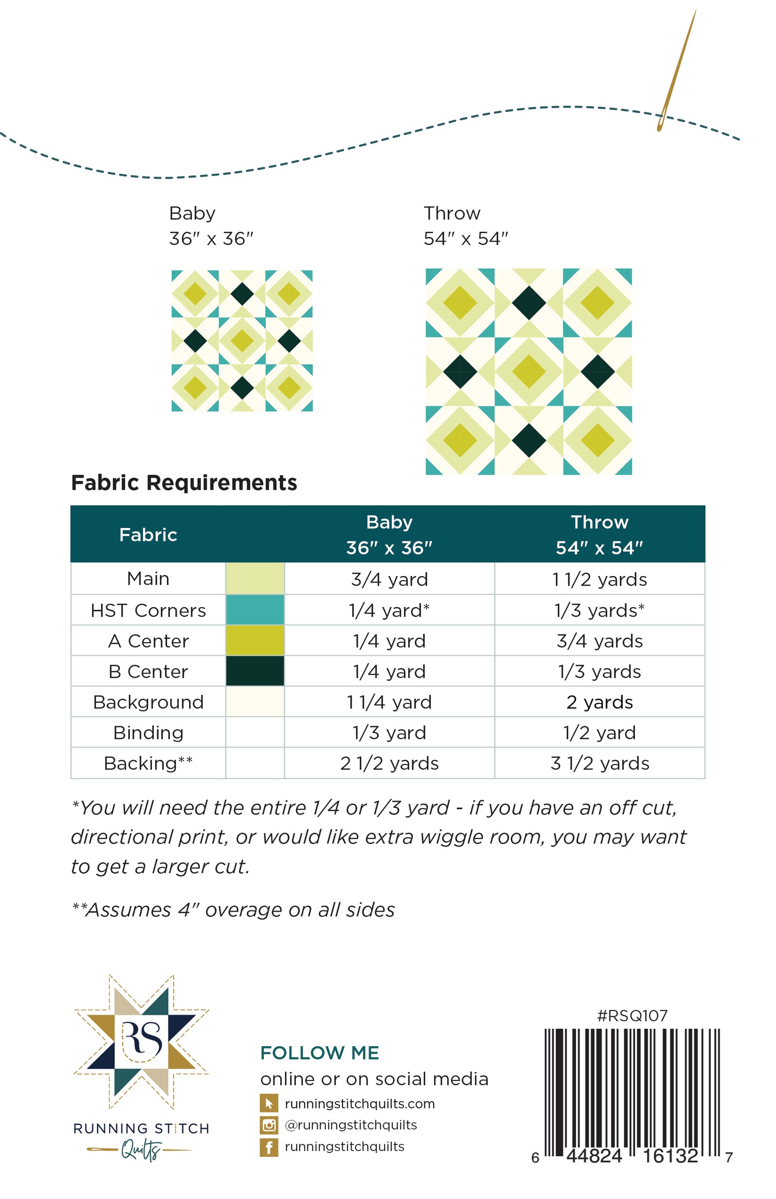 Noughts and Crosses Quilt Pattern - PRINTED