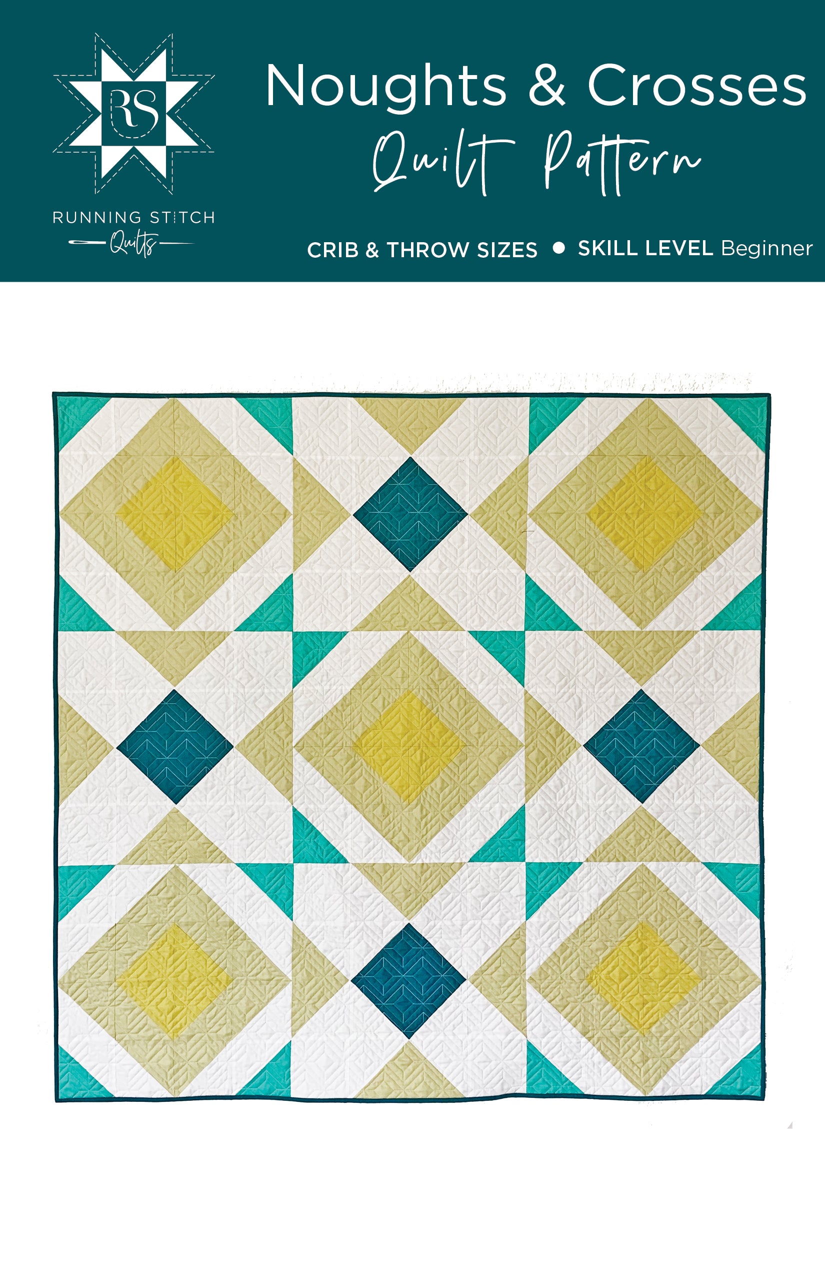 Noughts and Crosses Quilt Pattern - PRINTED