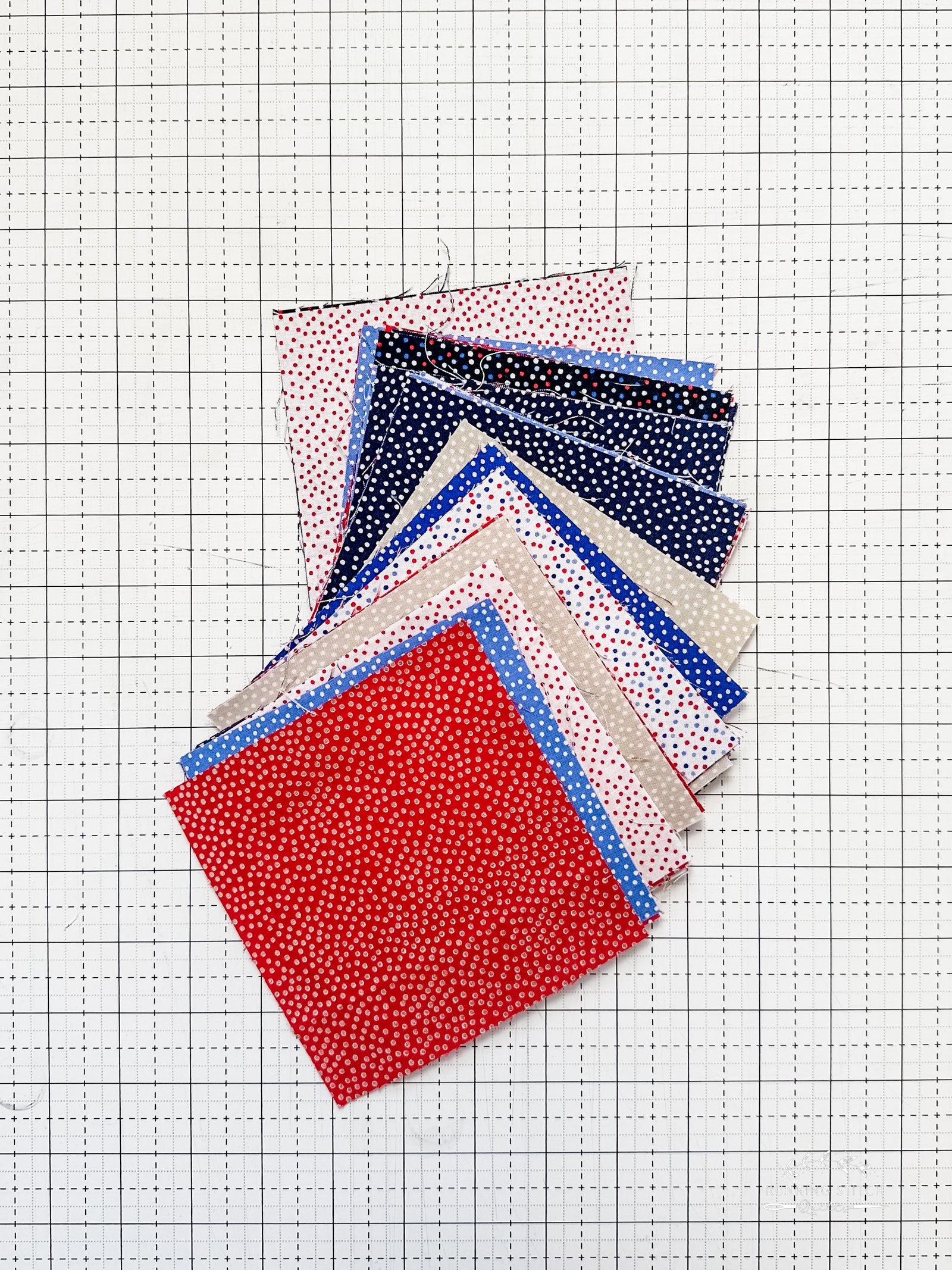 RWB 5" Squares - Destash