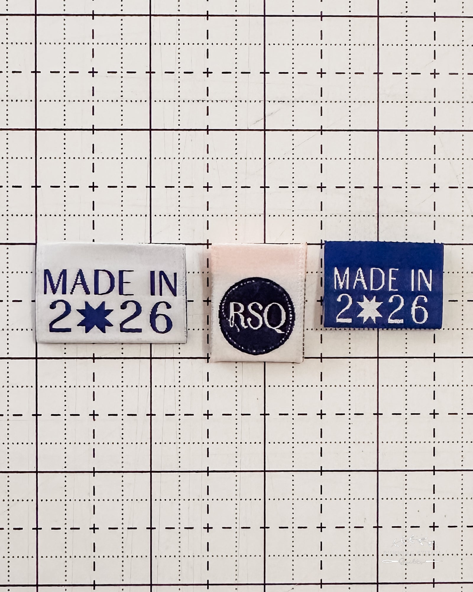 Made in 2026 Woven Labels - BLUE
