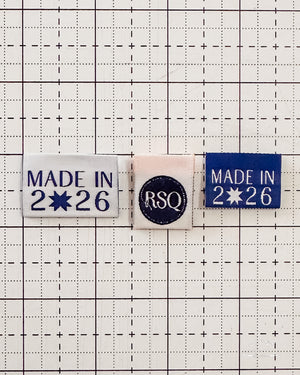 Made in 2026 Woven Labels - WHITE