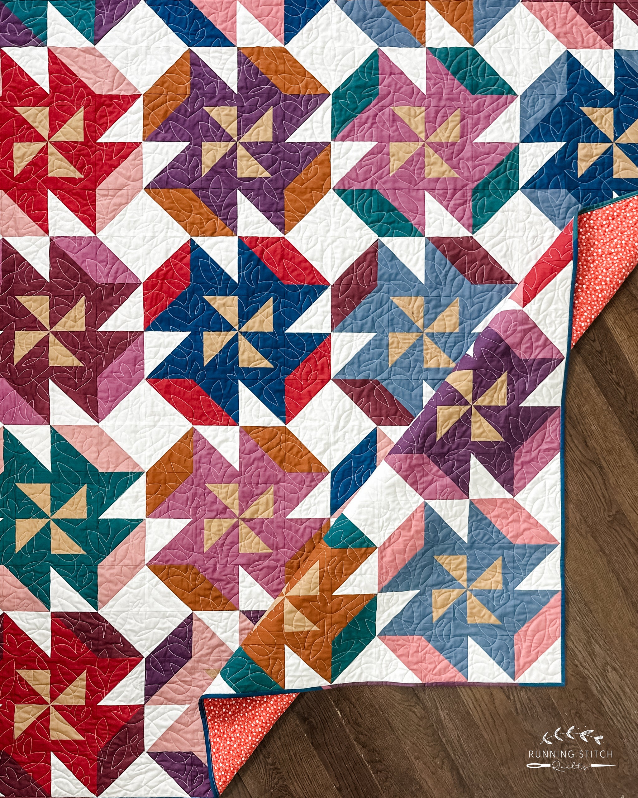 Fall String Quilts Autumn Garden Quilt Pattern - PDF - Running Stitch Quilts