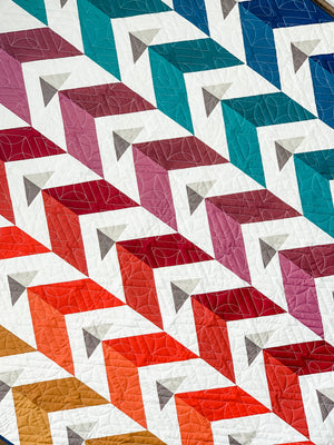 Chevron Points Throw Quilt