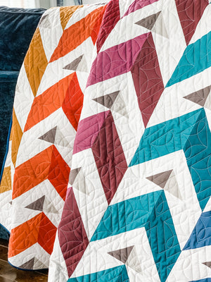 Chevron Points Throw Quilt