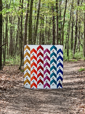 Chevron Points Throw Quilt