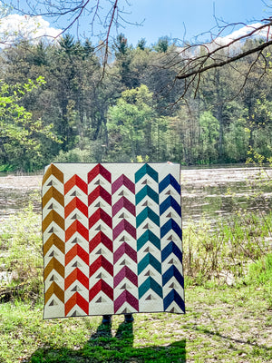 Chevron Points Throw Quilt