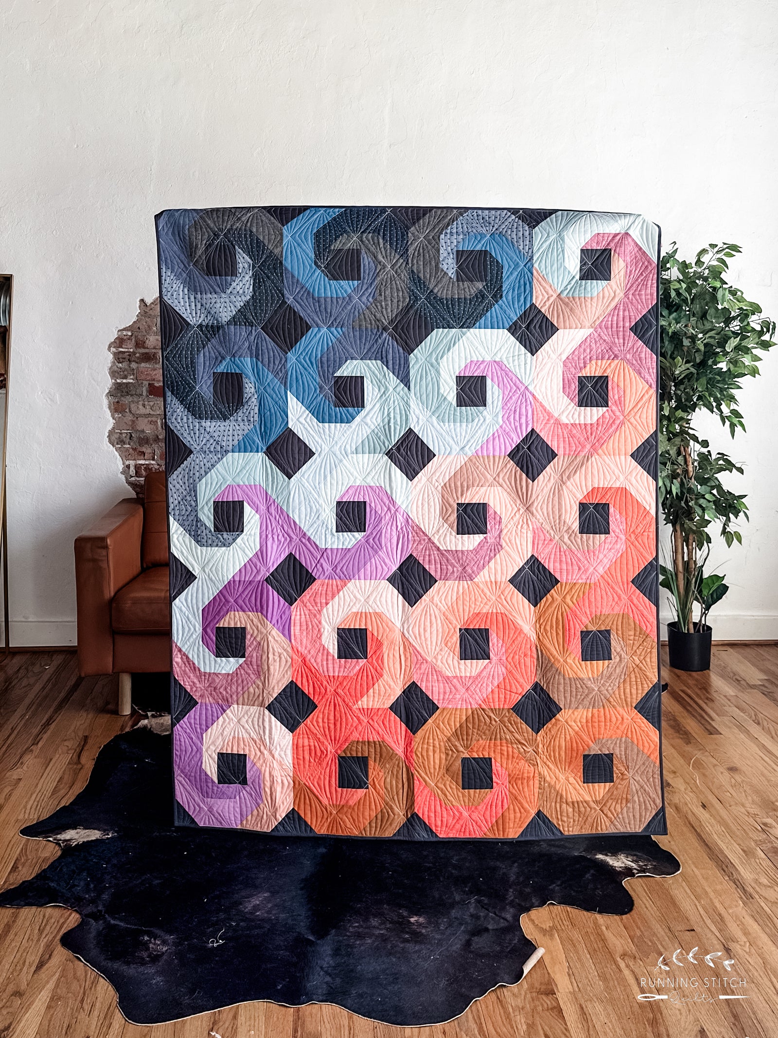 Swirlpools Throw Quilt