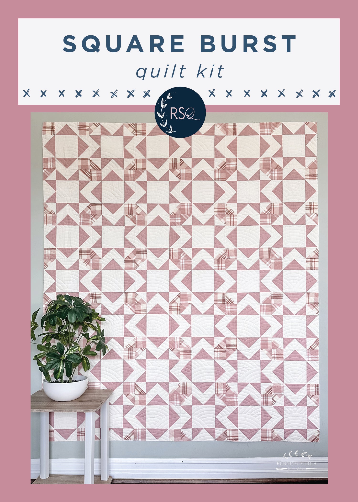 Rosa - Minimalist Square Burst Quilt KIT