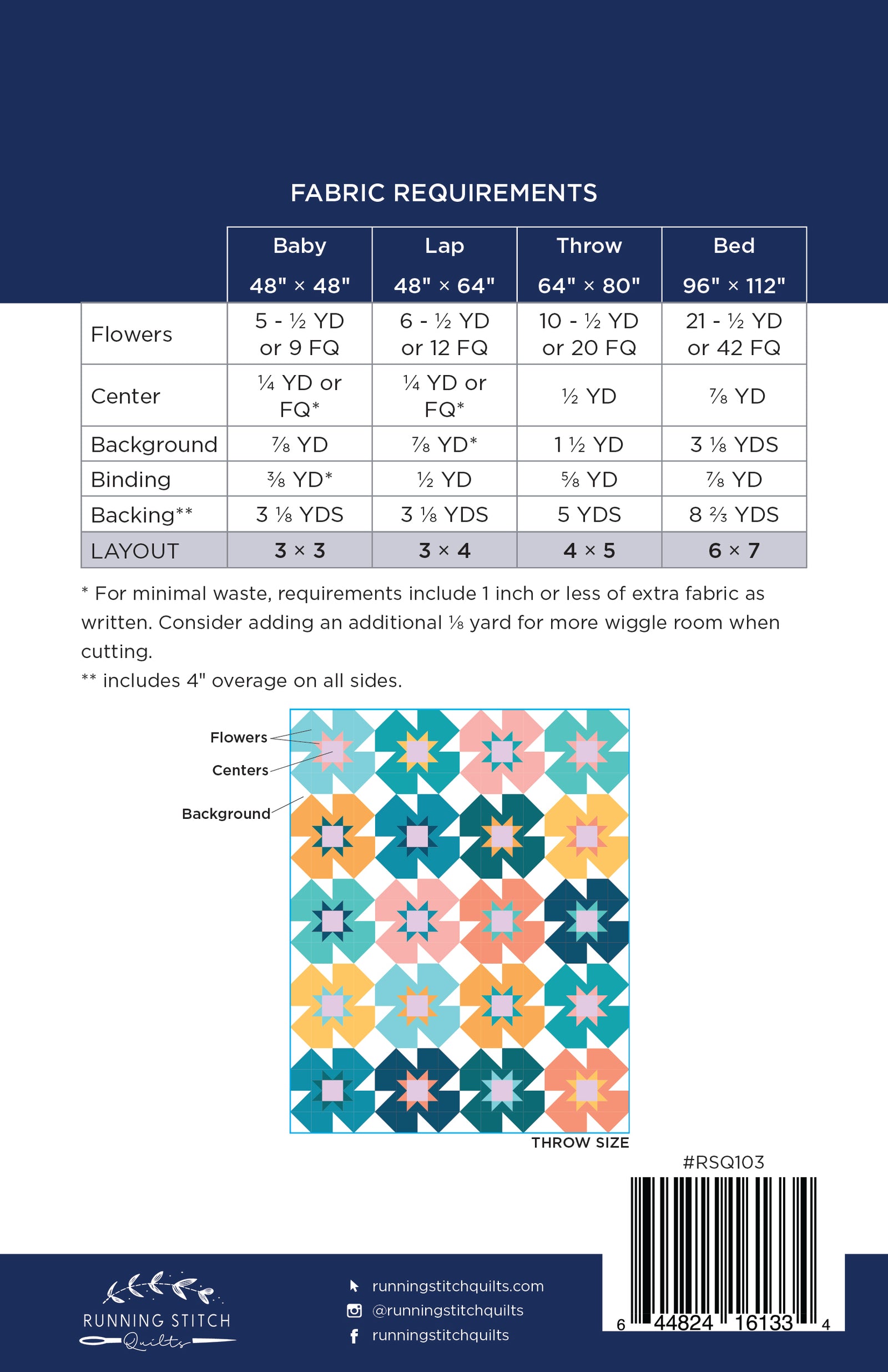 Summer Garden Quilt Pattern - PDF