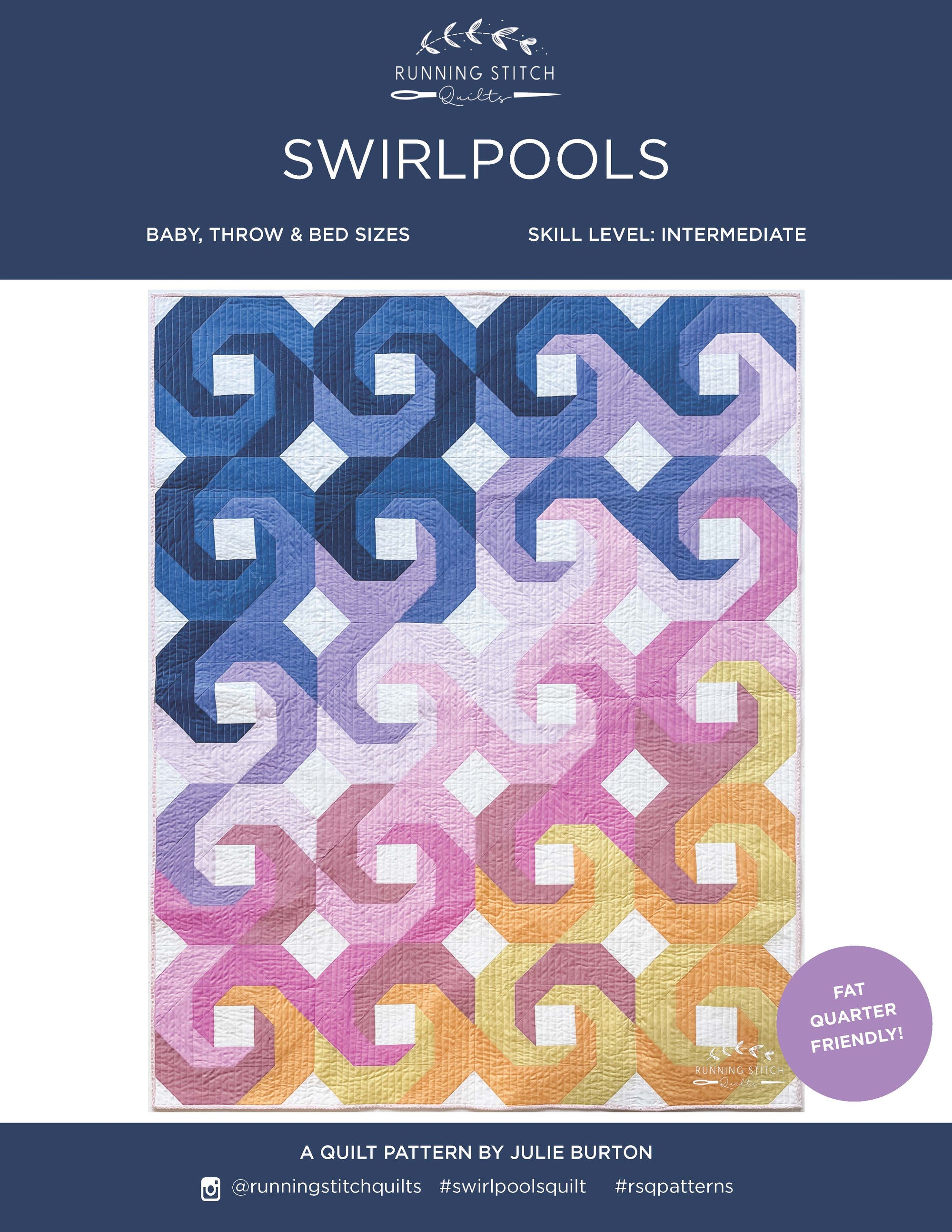 Swirlpools Quilt Pattern - PRINTED