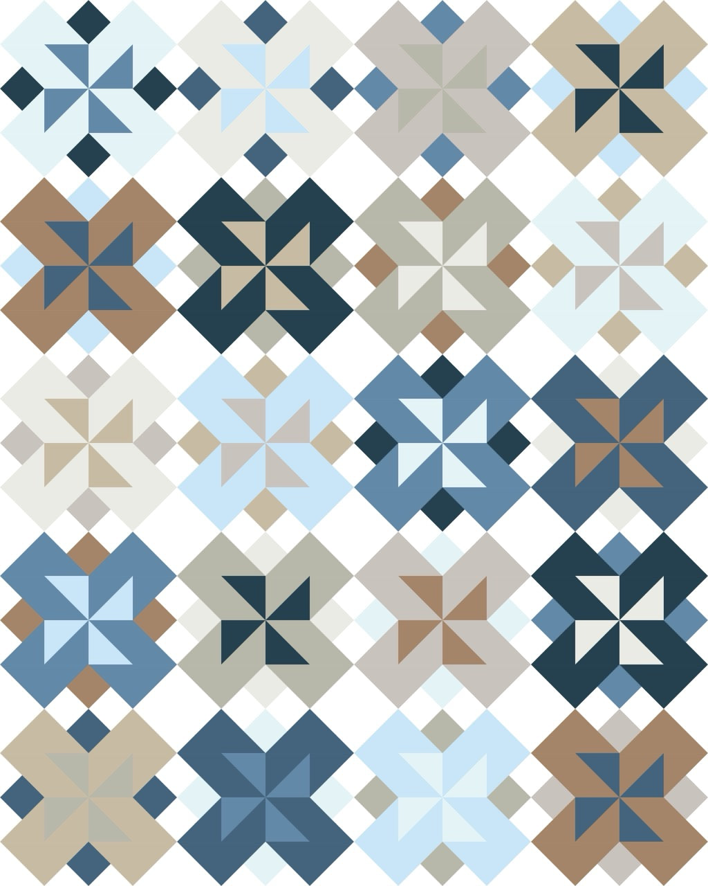 Rivermill Quilt Pattern - PDF