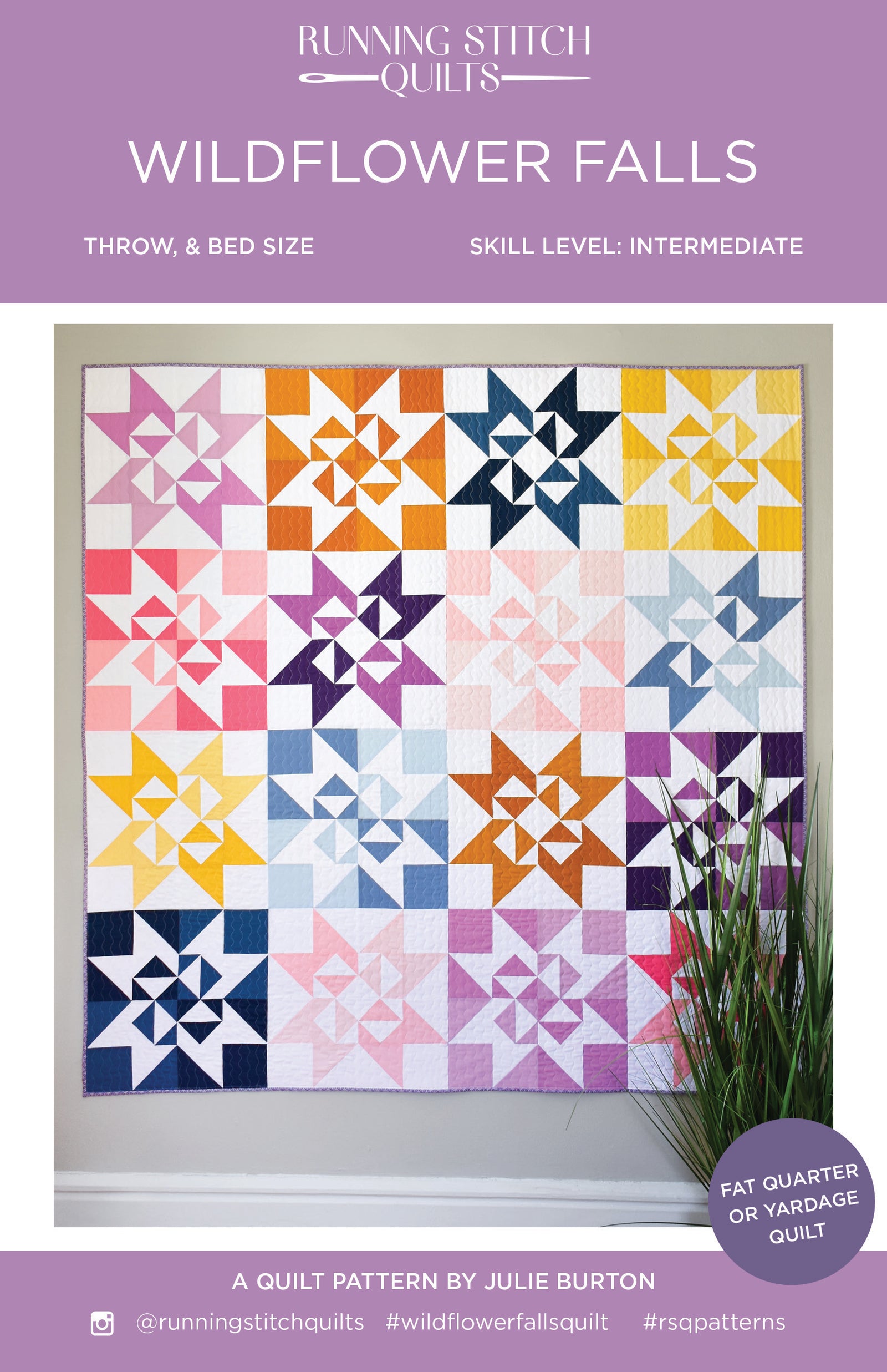 Wildflower Falls Quilt Pattern - Printed
