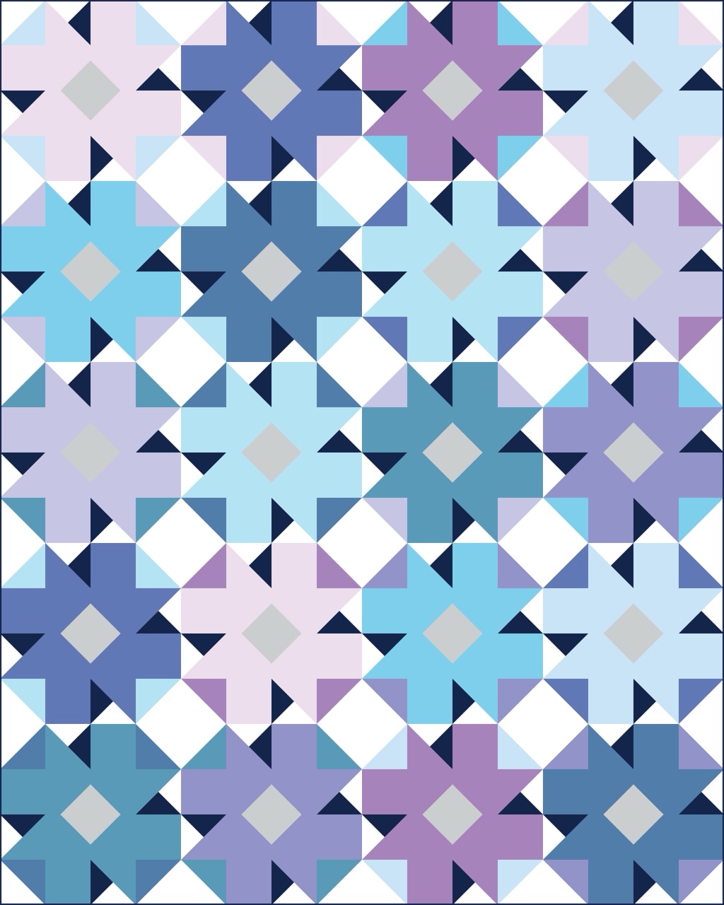 Winter Garden Quilt Pattern - PDF