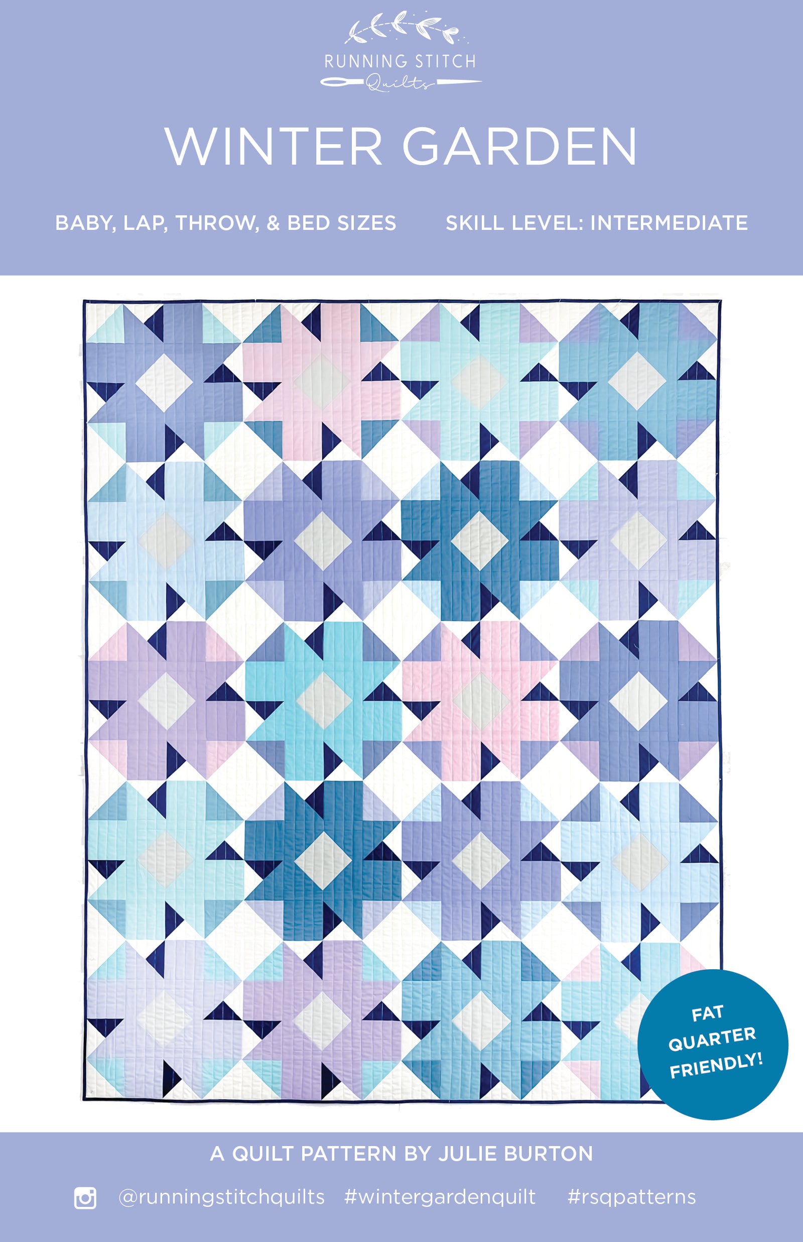 Winter Garden Quilt Pattern - PRINTED