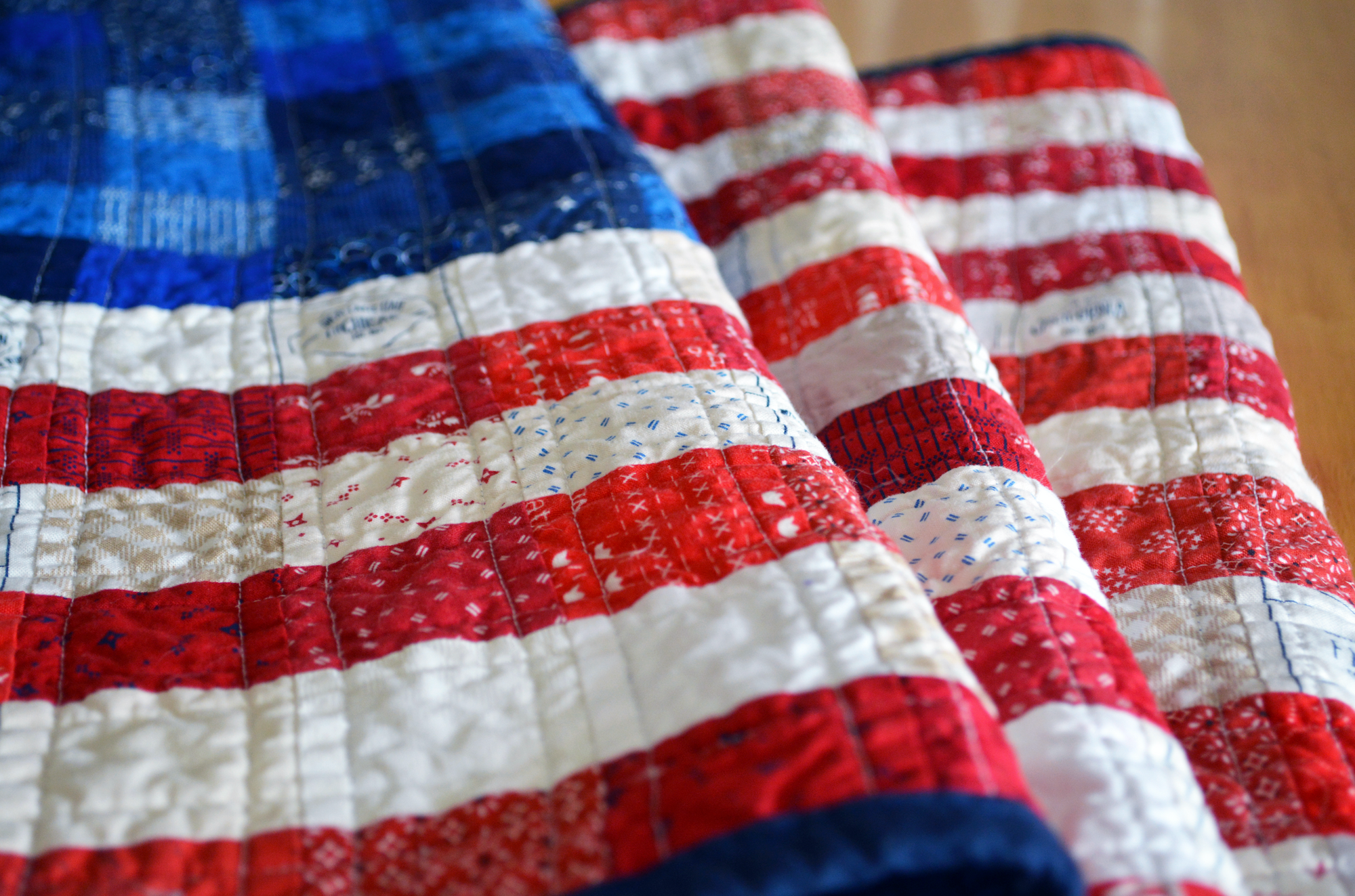 Scrappy American Flag Pattern - PRINTED