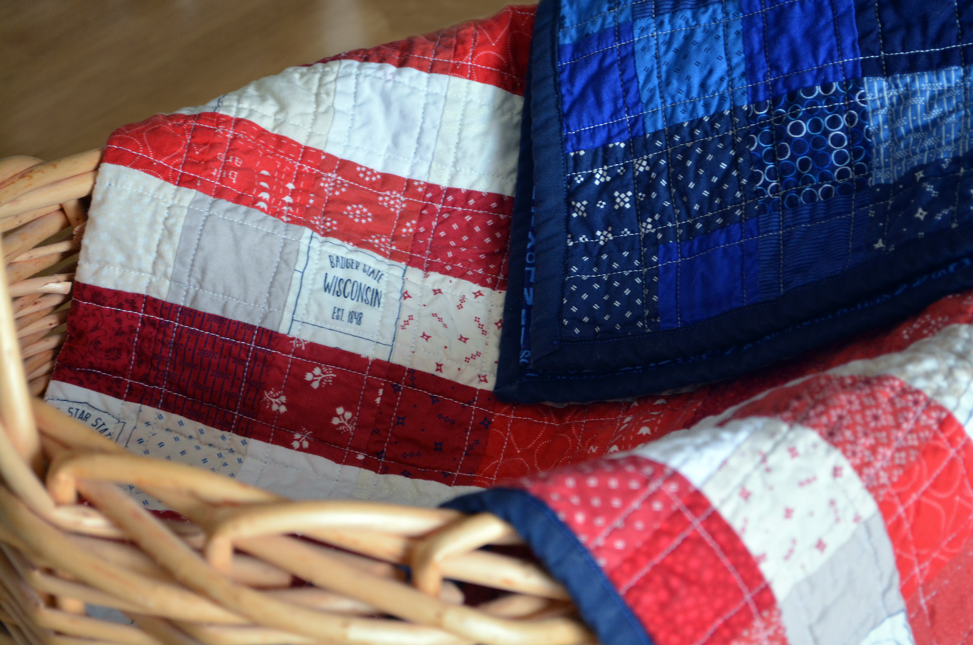 Scrappy American Flag Pattern - PRINTED