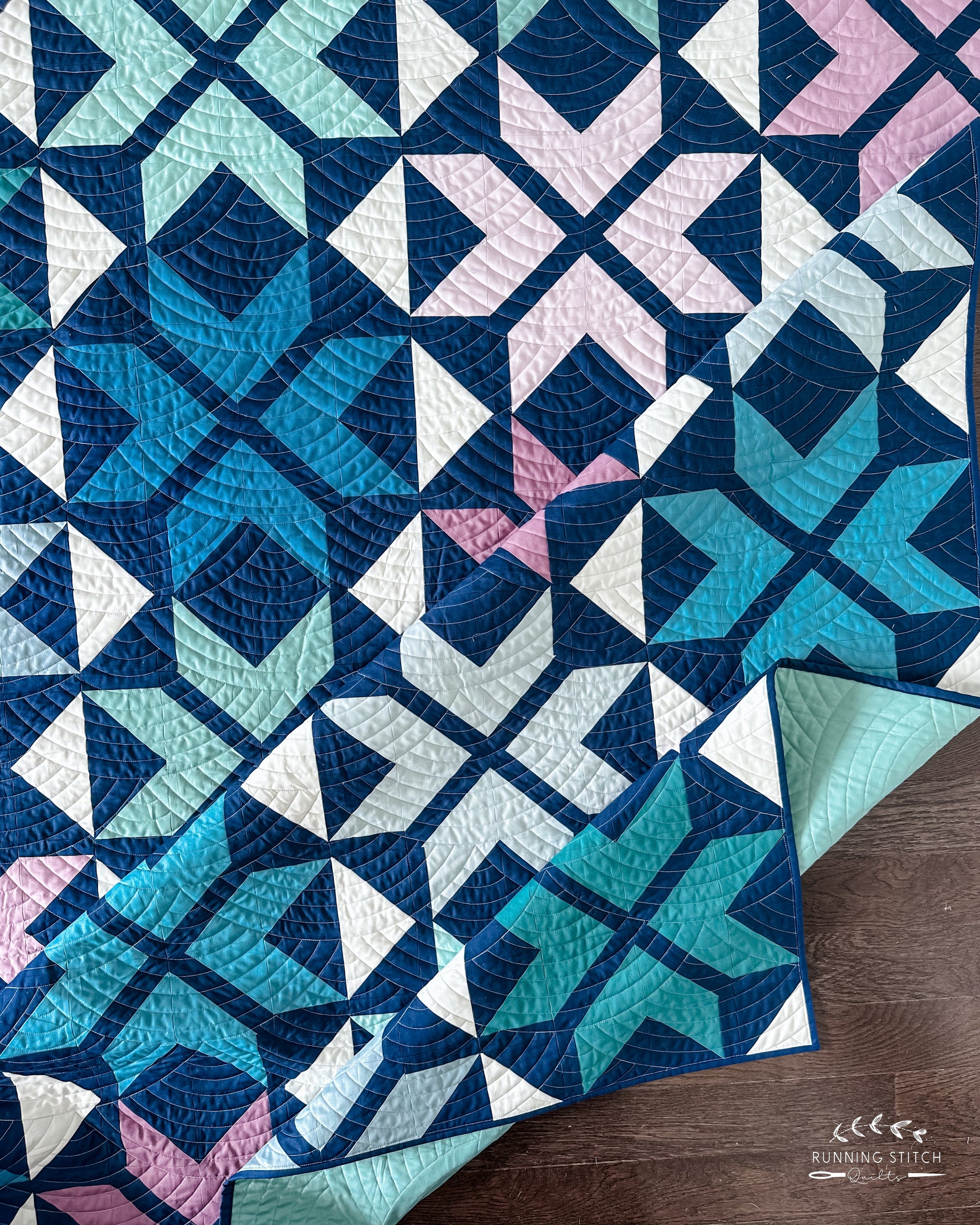 Chevron Stars Quilt Pattern - PDF