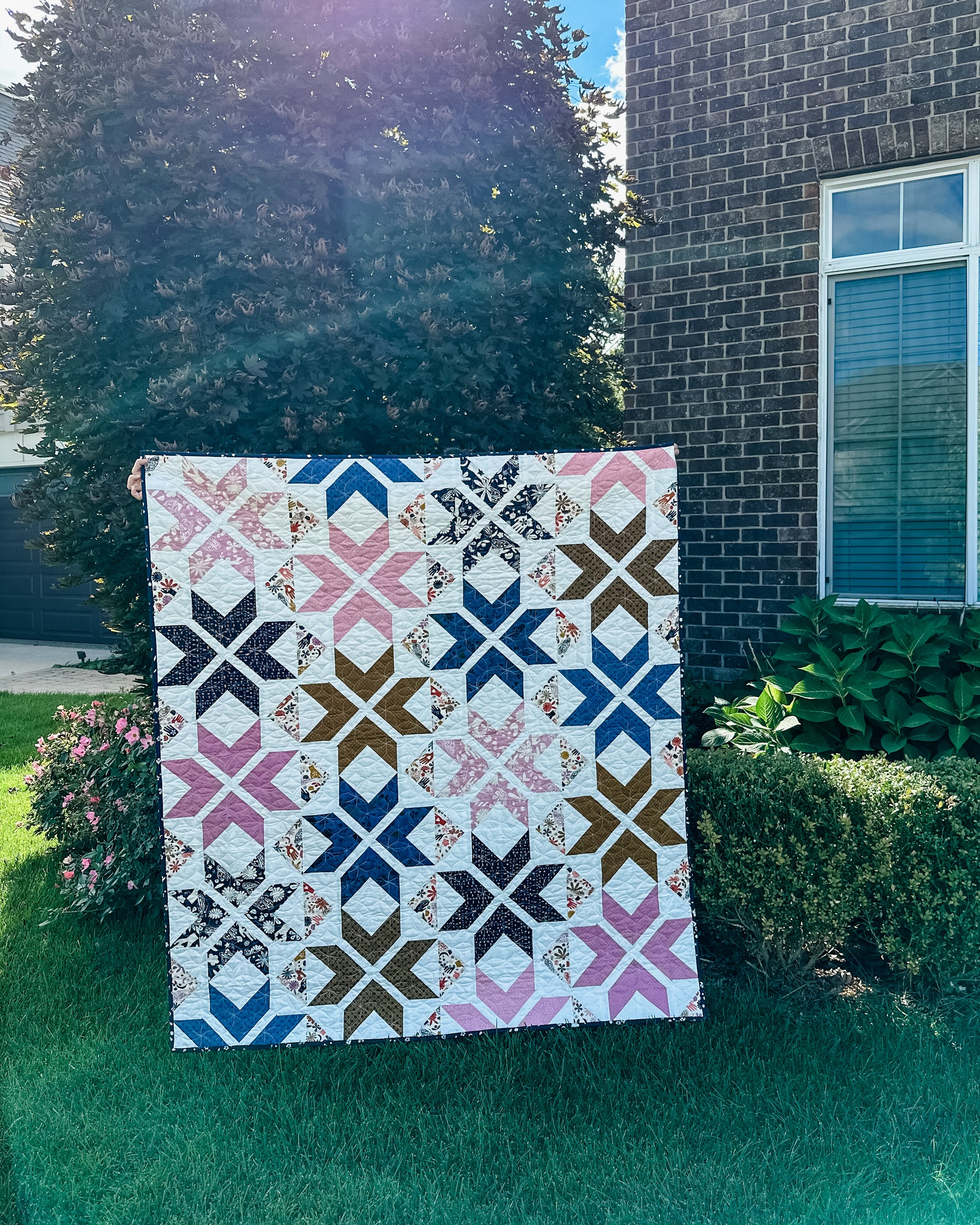 Chevron Stars Quilt Pattern - PRINTED