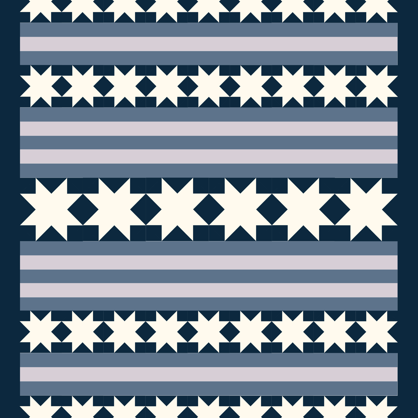 Snowflakes in July Quilt Pattern - PDF